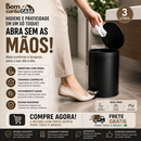 Lixeira com Pedal 3 Litros Preta – Compacta, Prática e Elegante
