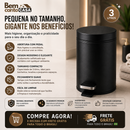 Lixeira com Pedal 3 Litros Preta – Compacta, Prática e Elegante