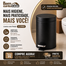 Lixeira com Pedal 3 Litros Preta – Compacta, Prática e Elegante