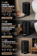 Lixeira com Pedal 3 Litros Preta – Compacta, Prática e Elegante