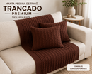 Manta Peseira de Tricô Trançado Premium para Cama e Sofá