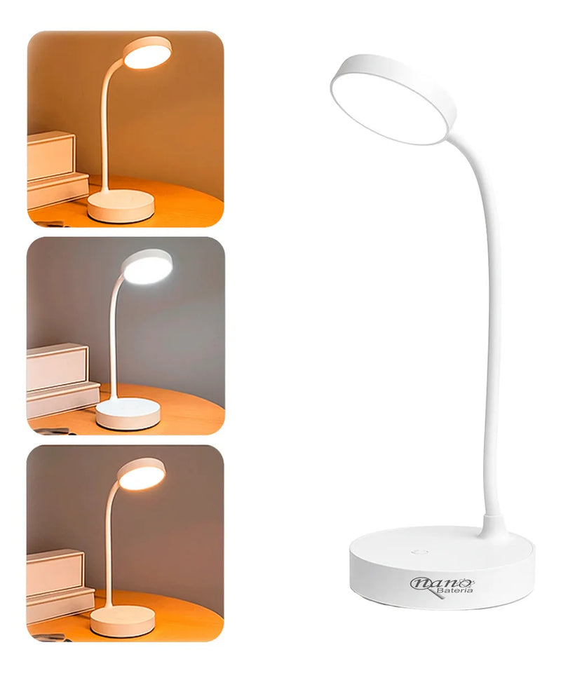 Luminária de Mesa LED Flexível Recarregável