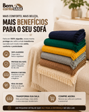 Manta Artesanal 100% Algodão para Sofá – Capa Protetora Decorativa