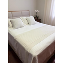 Manta Peseira de Tricô Trançado Premium para Cama e Sofá